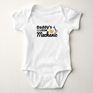Daddy's Little Mechanic Baby Jersey Bodysuit Strampler