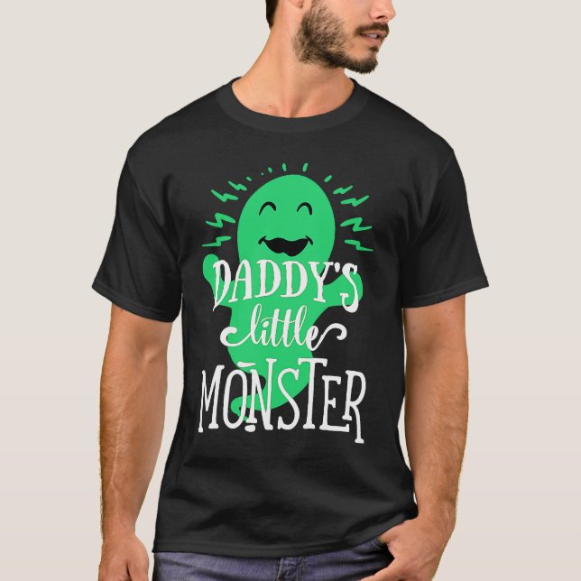Daddy's Little Monster  Halloween  Green Ghost  1 T-Shirt (Vorderseite)