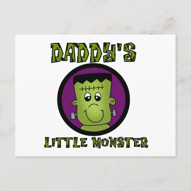 Daddy's Little Monster T - Shirt und Geschenke Postkarte (Vorderseite)