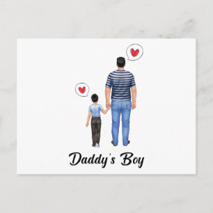 Daddys Little Prince Boy Vathers Day Liebe Einladungspostkarte