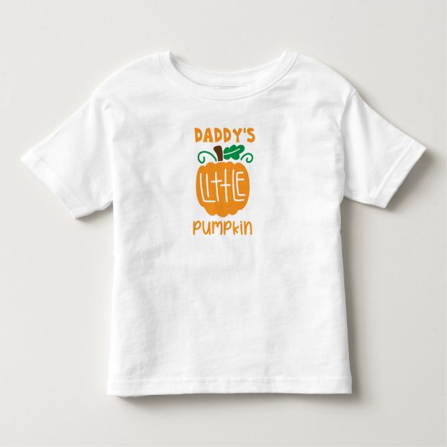 Daddy's Little Pumpkin Fall Toddler T - Shirt (Vorderseite)