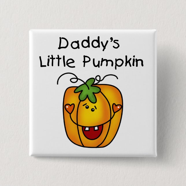 Daddy's Little Pumpkin T - Shirt und Geschenke Button (Vorderseite)