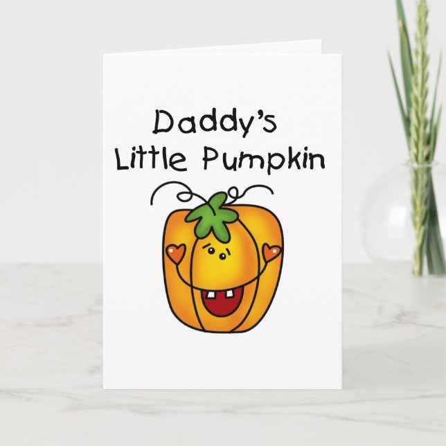 Daddy's Little Pumpkin T - Shirt und Geschenke Karte (Vorderseite)