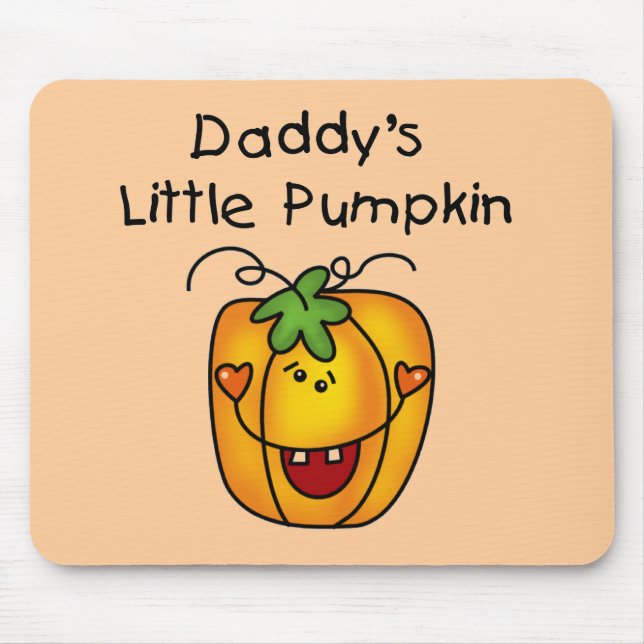 Daddy's Little Pumpkin T - Shirt und Geschenke Mousepad (Vorne)