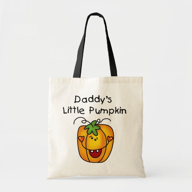 Daddy's Little Pumpkin T - Shirt und Geschenke Tragetasche (Vorne)