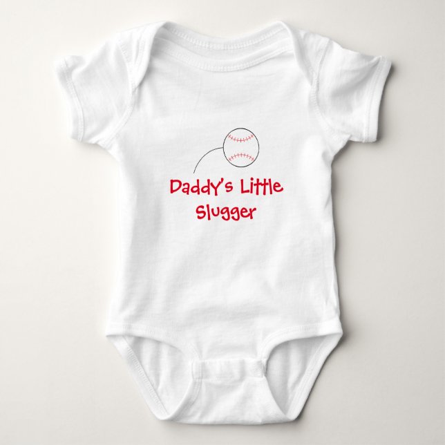"Daddy's Little Slugger" Baby Bodysuit Baby Strampler (Vorderseite)