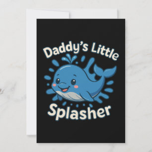 Daddy's Little Splasher Niedlich Baby Whale Einladung