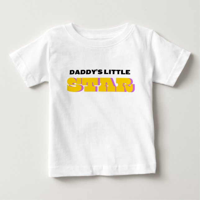 Daddy's Little Star Baby T-shirt (Vorderseite)