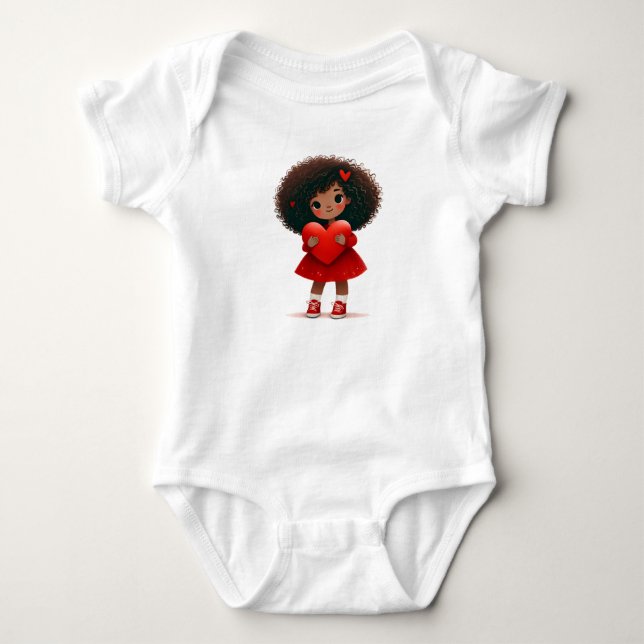 Daddy's Little Valentine Baby Strampler (Vorderseite)