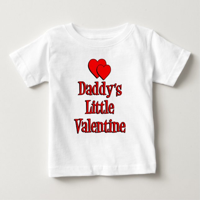 Daddy's Little Valentine Baby T-shirt (Vorderseite)