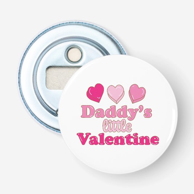 Daddy's Little Valentine Design mit Herzen Flaschenöffner (Vorderseite)