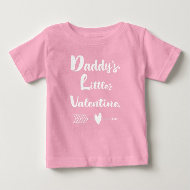 Daddy's Little Valentine, Kleinkind Boy Valentine  Baby T-shirt (Vorderseite)