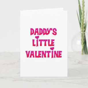 Daddy's Little Valentine Tshirts and Gifts Feiertagskarte