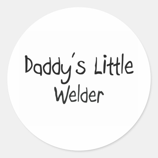 Daddy's Little Welder Runder Aufkleber (Vorderseite)