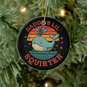 Daddys Little Whale Keramik Ornament