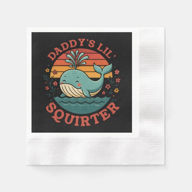 Daddys Little Whale Serviette (Vorderseite)