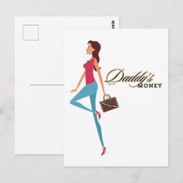 Daddy's Money, Niedlich & Sassy Teenage Girl, Funn Postkarte