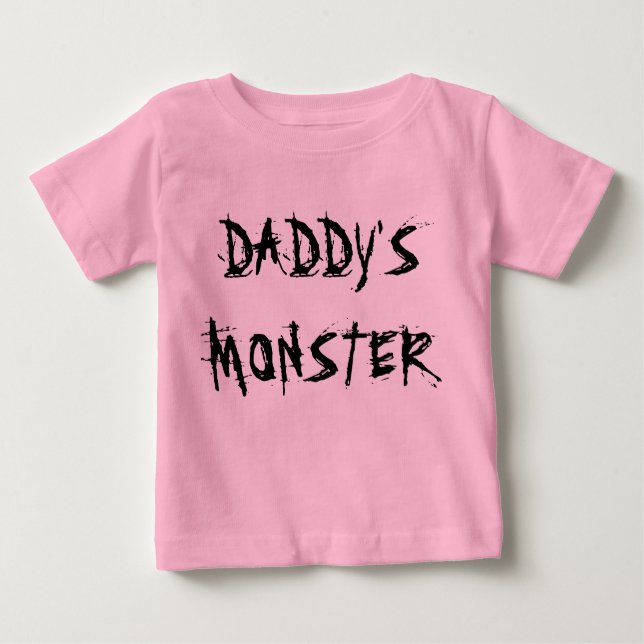 Daddy's Monster-Kleinkind-Shirt Baby T-shirt (Vorderseite)