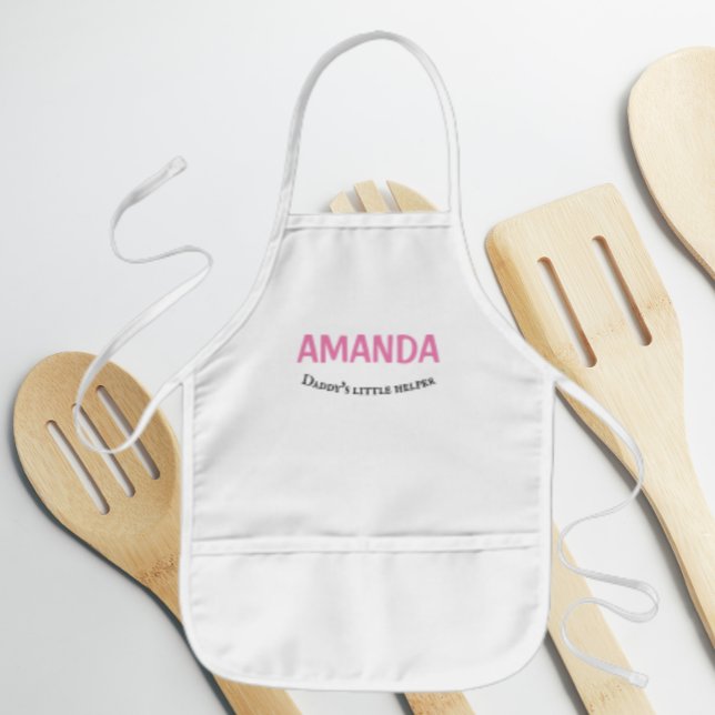 Daddys Name des kleinen Helfermädchens Kinderschürze (In Situ)