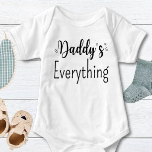 Daddys Personalisierte Schwarz Text Custom Unisex Baby Strampler