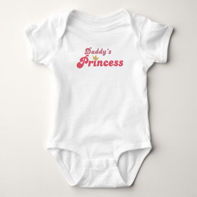 Daddys Prinzessin Baby Strampler (Vorderseite)