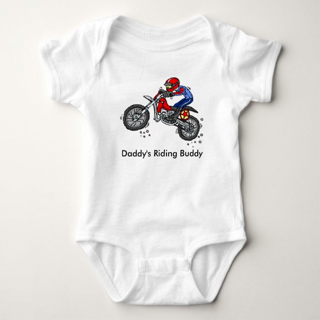 Daddy's Riding Buddy Baby Bodysuit Strampler (Vorderseite)