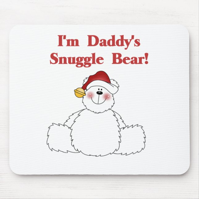 Daddy's Snuggle Bear Tshirts und Geschenke Mousepad (Vorne)