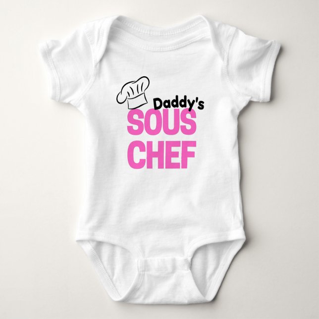 Daddy's Sous Koch Future Cooking Buddy Baby Strampler (Vorderseite)