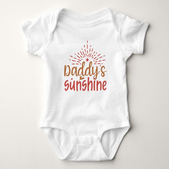 Daddy's Sunshine - Baby Boy Bodysuit Baby Strampler (Vorderseite)