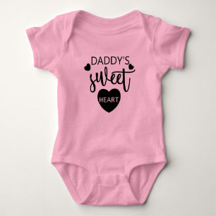 Daddy's Sweet Heart Baby Strampler