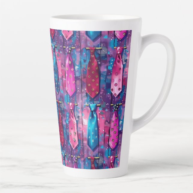 Daddy's Tie Collection Large Ceramic Latte Mug Milchtasse (Rechts)