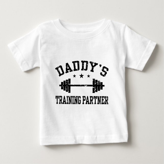 Daddy's Training Partner Baby T-shirt (Vorderseite)