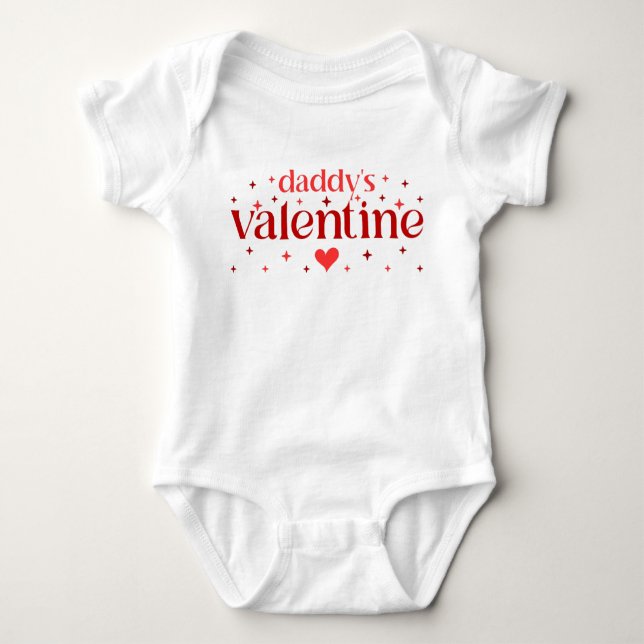 Daddy's Valentine Baby Strampler (Vorderseite)