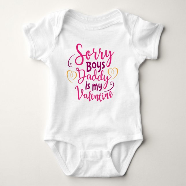 Daddy's Valentine Baby Strampler (Vorderseite)