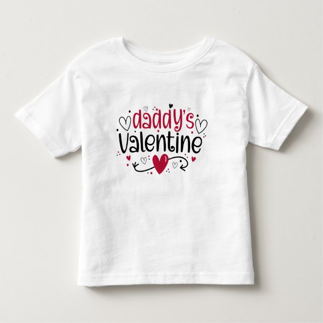 Daddy's Valentine niedlich herzen Kleinkind T-shirt (Vorderseite)