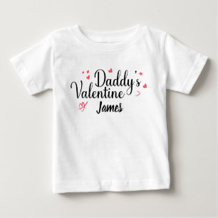 Daddy's Valentines, Personalisierter Name Baby T-shirt
