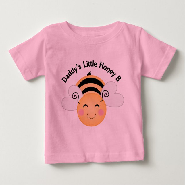 Daddys wenig Honig-Biene Baby T-shirt (Vorderseite)