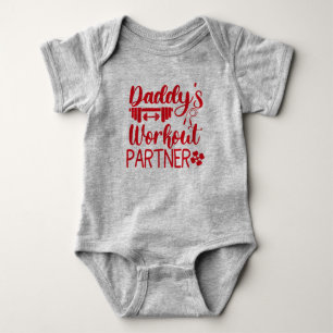 Daddy's Workout Partner Baby Strampler