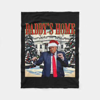 Daddy's Zuhause Christmas Edition White House Trum Fleecedecke