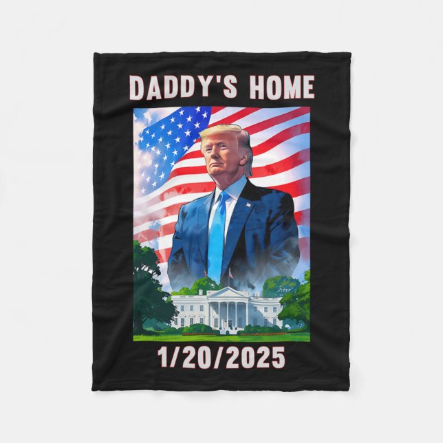 Daddys Zuhause Donald Trump 2024 Fleecedecke (Vorderseite)