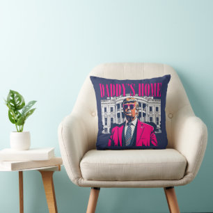 Daddys Zuhause Pink Trump Kissen