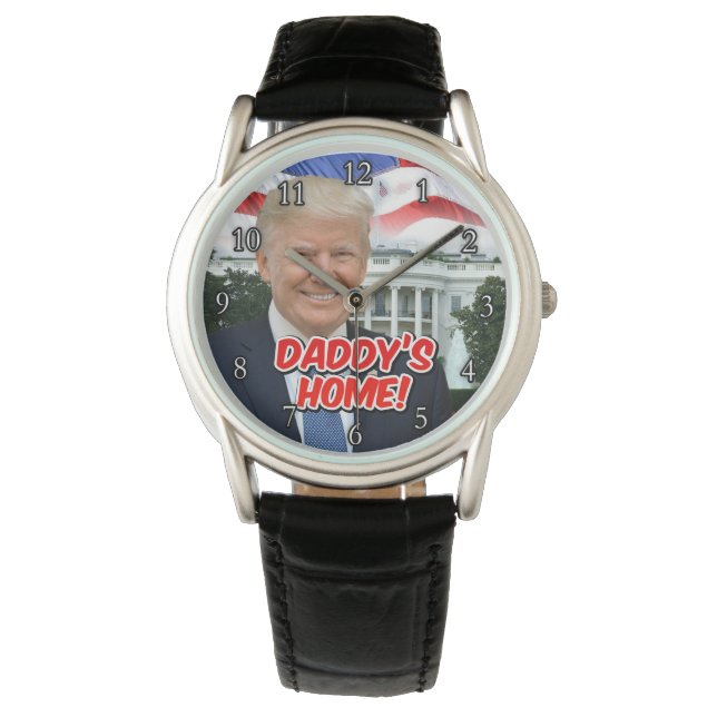 Daddys Zuhause Präsident Donald Trump 47 Einweihun Armbanduhr (Vorderseite)