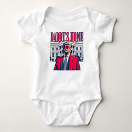 Daddys Zuhause Red White & Blue Trump Baby Strampler