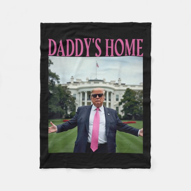 Daddys Zuhause Trump American Made Trump Merchandi Fleecedecke (Vorderseite)