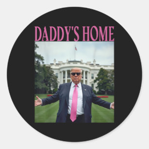 Daddys Zuhause Trump American Made Trump Merchandi Runder Aufkleber