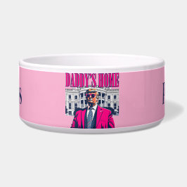 Daddys Zuhause Trump Personalisiert Pink Napf
