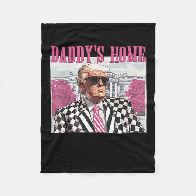 Daddys Zuhause Trump Pink 2024 Fleecedecke (Vorderseite)