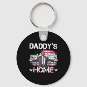Daddys Zuhause Trump Pink 2024 Funny Trump nehmen Schlüsselanhänger