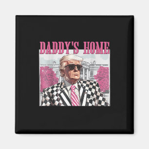 Daddys Zuhause Trump Pink 2024 Magnet