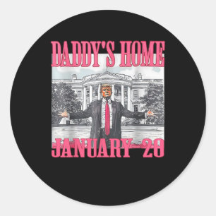 Daddys Zuhause Trump Runder Aufkleber